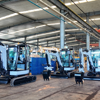 Mini-excavatrice compacte de 2,78 tonnes, excavatrices hydrauliques - Excavatrice diesel à long bras avec une portée maximale de 4610 mm pour l'excavation en profondeur