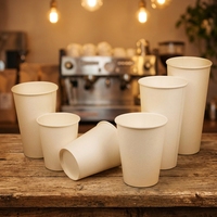 Gobelet en papier biodégradable compostable recyclable à paroi simple isolé, nouveau design, impression de logo personnalisée, pour boissons chaudes, respectueux de l'environnement