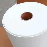 Papier en fibre céramique blanche résistant aux hautes températures de 6 mm d'épaisseur, certifié ISO9001, matériau d'isolation thermique ignifuge en rouleau