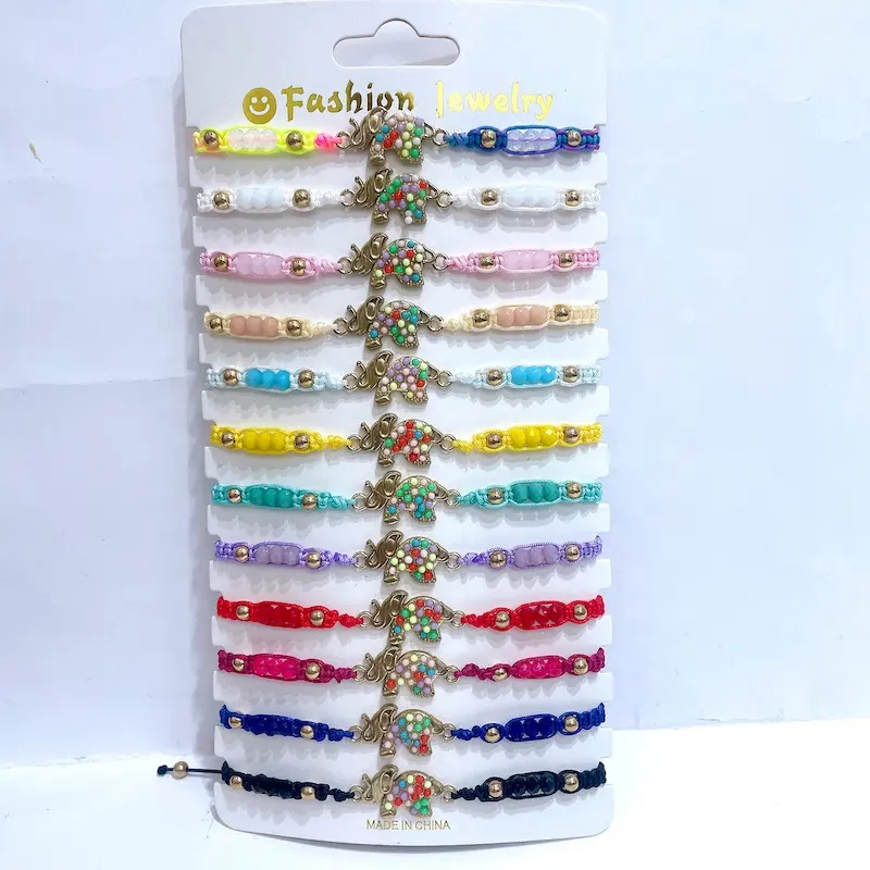 New Fashion Jewelry Wholesale Colorful Bracelet Crystal Beads Women Handmade Wrap Bracelet Elephant BOHEMIA Sea