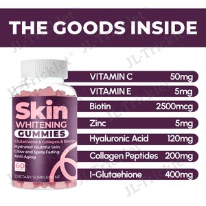 जूलूंग ओम/गंध प्रकृति चमक एल-ग्लूटाथियोन कोलेजन गुम्मस त्वचा को सफेद करने के लिए विटामिन सी गुम्मस - Product Image 2