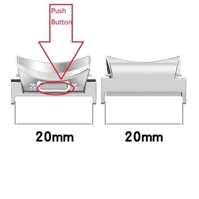 1Pair Quick Fit Adapter Connector 20mm for Galaxy Watch4/5/7 Metal Connector for Samsung Watch6 Classic Metal Connector Adapter