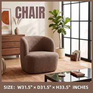 Modern Reclining Single Seater Accent <b>Armchair</b> Comfortable Velvet Upholstery for Home <b>Dining</b> Hotel Villa Living Room Use - Product Image 4
