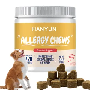 Allergy Immune Supplement For Dogs - Aller-Immune Bites With Omega 3 Wild Alaskan Salmon Fish Oil+Probiotics Dogs Nutrition