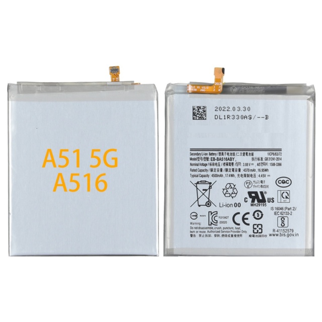 New 3.86V 4500mAh EB-BA516ABY Li-Polymer Replacement Battery for A51 5G A516 SM-A5160 Phone OEM Original Logo in Stock