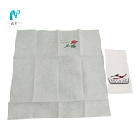 Serviettes de table jetables de haute qualité 2025 avec logo personnalisé, en papier Airlaid, pâte de bois vierge, 1-2 plis, 30*40 cm, pour restaurant