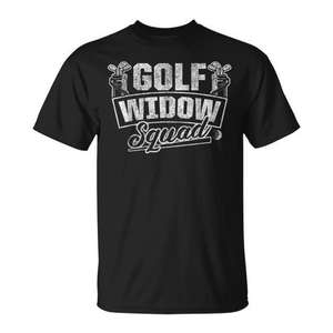 Camiseta Golf Widow Squad unisex para adultos, manga corta, cuello redondo, estampado en serigrafía, regalo deportivo - Product Image 1