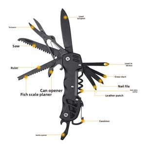 Couteau multifonction pliable portable d'extérieur pour outils EDC, modèle PL-100, pour le camping, la <span class=keywords><strong>randonnée</strong></span> et les situations d'urgence en voiture - Product Image 3