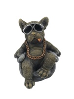 Nouveau dessin animé Bull Terrier Statue résine oeuvre pièce décorative pour la décoration extérieure de jardin à la maison