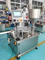 Machine automatique pneumatique de remplissage et de scellage de gobelets à boisson en acier inoxydable avec emballage en papier