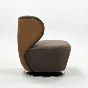 Fauteuil pivotant en velours, style nordique moderne, luxe léger, pour salon de villa, mobilier de maison - Product Image 5