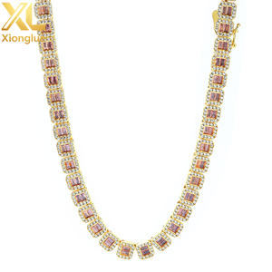 Fashion Diamond Necklace Alloy Material Geometric Shape Cuban <b>Chain</b> Fine Jewelry Necklaces - Product Image 2
