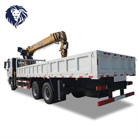 Camion grue sur châssis Shacman F3000 6X4, flèche droite de 10-14 tonnes, grande capacité de charge