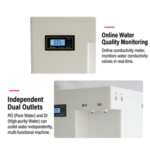 Système de purification d'eau pure de laboratoire FT-DI40-UV Type II, grande capacité, sur pied, avec osmose inverse (RO) et osmose inverse inverse (DI) - Product Image 5