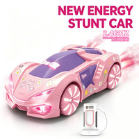 Voiture RC Stunt EPT Rose 2.4G 8CH pour Filles, Voiture Télécommandée à Double Pulvérisation avec Lumières et Musique, Nouvelle Voiture Jouet RC Énergétique pour Enfants