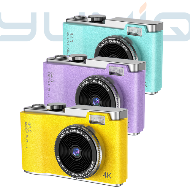 Yuniq Portable Compact Small Travel Vintage Ccd Camera 2.4-Inch IPS Screen Video Photo Games Music 8X Zoom SD Card Memory LK003