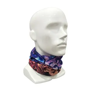 Wholesale High-Quality Printed Patterns Double Layers Headwear Bandana Face Scarf