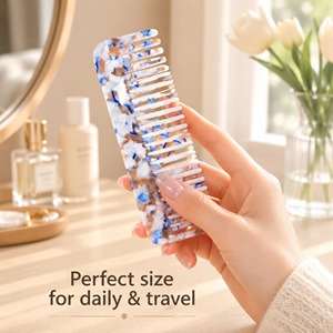 Brosse de soin quotidien luxueuse et lisse en acétate marbré, tendance, avec logo personnalisé, pour appartement d'hôtes, expédition en gros usine - Product Image 5