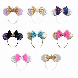 Serre-tête de fête Halloween 2026 avec oreilles de souris et nœud, couronne faite à la main pour femmes et filles, accessoires pour cheveux, taille unique - Product Image 1