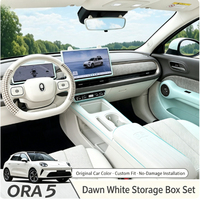 Kit Intérieur Complet pour ORA 5 2026, Boîte de Rangement de la Console Centrale, Porte-Gobelets, Housse d'Accoudoir, Accessoires de Rangement et de Protection