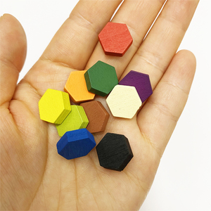 MKTOYS ชุดตัวหมากรุกทรงปริซึมหกเหลี่ยมไม้ 50 ชิ้น รุ่น 230507 สำหรับเกมกระดาน ของเล่นเสริม DIY สำหรับทุกเพศ ทุกวัย 14 ปีขึ้นไป - Product Image 4