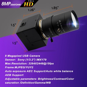 Elp 8MP Độ Phân Giải Cao <span class=keywords><strong>USB</strong></span> 4K Webcam 10X Zoom Varifocal Ống Kính IMX179 <span class=keywords><strong>Video</strong></span> <span class=keywords><strong>USB</strong></span> Máy Ảnh Máy Tính Cho Windows,Linux,Mac - Product Image 2