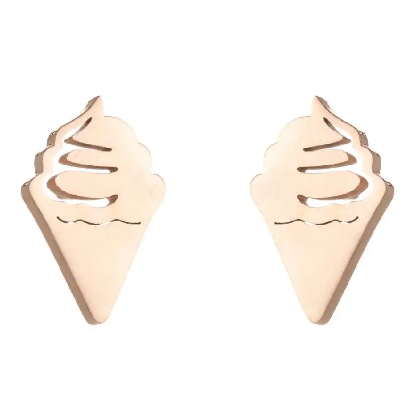 Japanese And Korean Personality Cone Ice Cream Earrings Summer Ins Girl Temperament Everything Goes With Fashion Earrings
