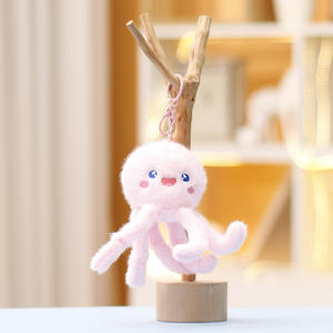 Cartone animato a buon mercato <span class=keywords><strong>prezzo</strong></span> di fabbrica personalizzato peluche portachiavi di peluche animali di mare imbottiti polpo portachiavi giocattolo per la decorazione - Product Image 1