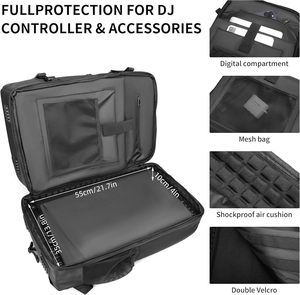 Mochila de Transporte Personalizada para DJ, Compatible con Pioneer DJ DDJ-REV1, <span class=keywords><strong>Novation</strong></span> <span class=keywords><strong>Launchkey</strong></span> y Teclado de 37 Teclas, Fabricada en China - Product Image 2