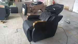 Fauteuil de lavage et de coiffure professionnel électrique réglable avec repose-pieds et bac à shampoing pour salon de coiffure et barbier - Product Image 5