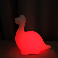 Lampe de nuit en silicone pour bébé Brachiosaurus, rechargeable par USB, LED blanc chaud, multicolore, portable, lampe décorative pour la chambre d'enfant