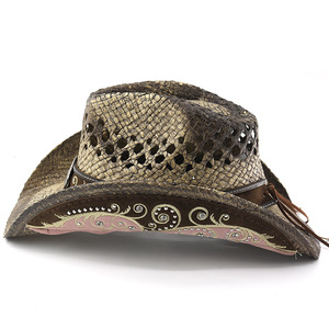 Sombrero <span class=keywords><strong>de</strong></span> vaquero <span class=keywords><strong>de</strong></span> ala ancha dura <span class=keywords><strong>de</strong></span> Texas occidental americano para hombre <span class=keywords><strong>Boa</strong></span> <span class=keywords><strong>de</strong></span> piel <span class=keywords><strong>de</strong></span> cuerno largo para pesca al aire libre Sombreros <span class=keywords><strong>de</strong></span> paja <span class=keywords><strong>de</strong></span> papel <span class=keywords><strong>de</strong></span> viaje México - Product Image 4