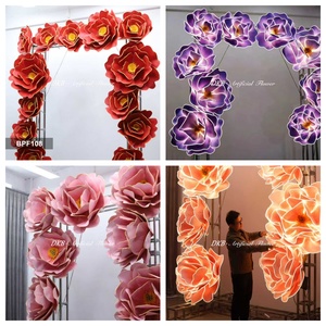 New Wedding Event Backdrop Landscape Window Display Led Lights Outdoor Decoration Eva Artificial Giant <b>Flowers</b> - Product Image 3