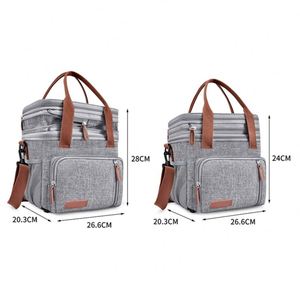 Outdoor Camping Aluminum Foil Insulated 20L Double Layer Large Capacity Waterproof Soft Picnic Portable Cooler Bag for Fishing - Product Image 1