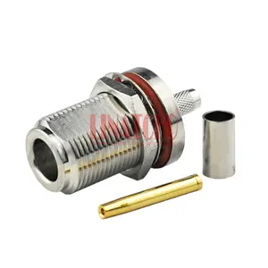 Waterproof N Type Female Connector for RG58 RG142 LMR195 RG223 Coaxial Cable