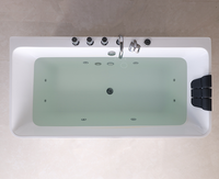 Vente chaude Design Moderne Acrylique Jet D'air Baignoire Whirlpool Intérieur Autoportant Spa Baignoire pour Salle De Bains