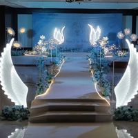Ailes d'ange lumineuses LED colorées pour scène de mariage, ailes colorées pour proposition de mariage, décoration volante