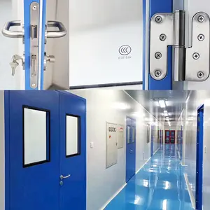 Gmp Modular Sala Limpa Porta De Aço Industrial Food Cleanroom Fábrica Push Door Hospital Lab Cleanroom Porta