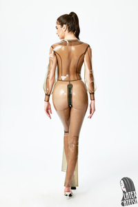 <span class=keywords><strong>Combinaison</strong></span> en <span class=keywords><strong>latex</strong></span> pour femme à manches ouvertes, jambes évasées, pour adultes - Marque LatexCatfish - Product Image 6