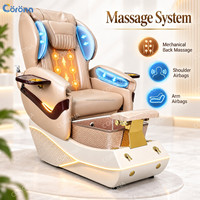 Fauteuil de pédicure moderne sans tuyauterie avec fonction jet shiatsu et brume pour salon de manucure (vente en gros)