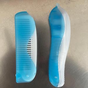 Travel Folding Toothbrush Comb Set Sky Blue 6-Piece For Camping Business Trips - Product Image 1