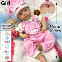 Fabricant de poupées reborn en silicone souple, poupées Bettie de 20 pouces anatomiquement correctes pour filles avec sucette et poses complexes