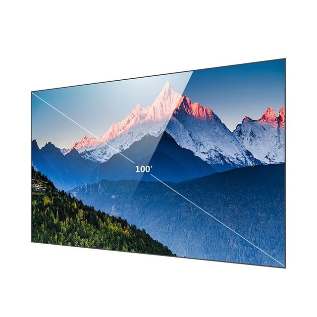 Changhong 100-Inch Black Grid Ambient Light Rejecting Screen Anti Light Ultra-thin Wall-Mounted Projector Laser 1:1 Format