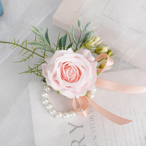 Fleur <span class=keywords><strong>de</strong></span> poignet Huasen pour demoiselles d'honneur, pour groupe <span class=keywords><strong>de</strong></span> sœurs, témoin du marié, mariage et remise des diplômes, <span class=keywords><strong>couronne</strong></span> <span class=keywords><strong>de</strong></span> bienvenue pour la mariée - Product Image 3