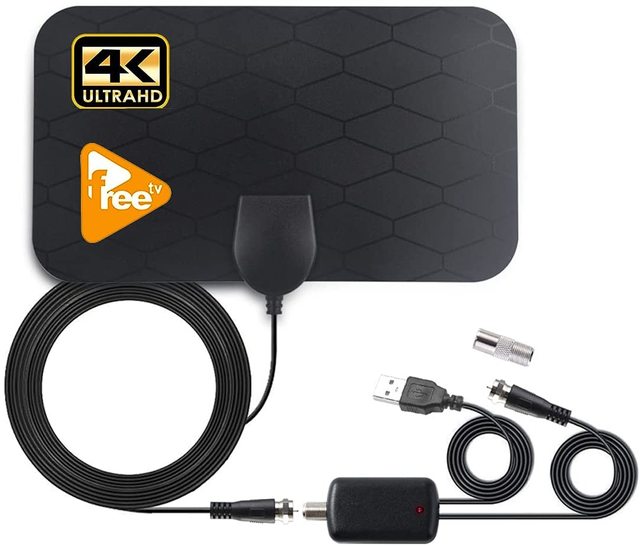Top Sell Good Quality Flat HD Digital Indoor Amplified 60 Miles Range TV ISDB ATSC DVB-T DVB-T2 Antenna Tv