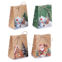 Manufacturers Christmas Gift Tote Box Christmas Eve Candy Gift Kraft Paper Bag Korean-Style European-Chinese Light Luxury