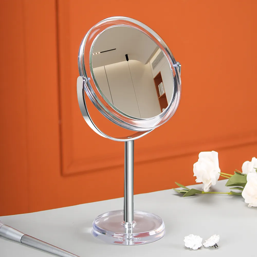 HD двойное лицо Европейское зеркало для макияжа простое свободно стоящее настольное зеркало 1x 7x увеличительное зеркало