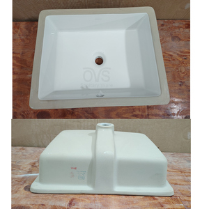Lavabo <span class=keywords><strong>en</strong></span> céramique rectangulaire à encastrer certifié CUPC pour l'Amérique du Nord, lavabo <span class=keywords><strong>sous</strong></span> comptoir pour <span class=keywords><strong>meuble</strong></span> de salle de bain - Product Image 4