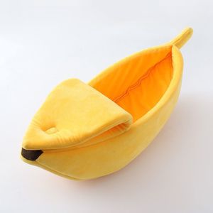 Kingtale-Lit <span class=keywords><strong>Banane</strong></span> pour Chat, Nid Chaud en Coton, Coussin en Molleton Corail - Product Image 2