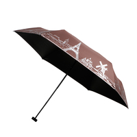 Parapluie léger pliable à double usage (soleil et pluie), apparence compacte et élégante, structure portable pour un usage quotidien